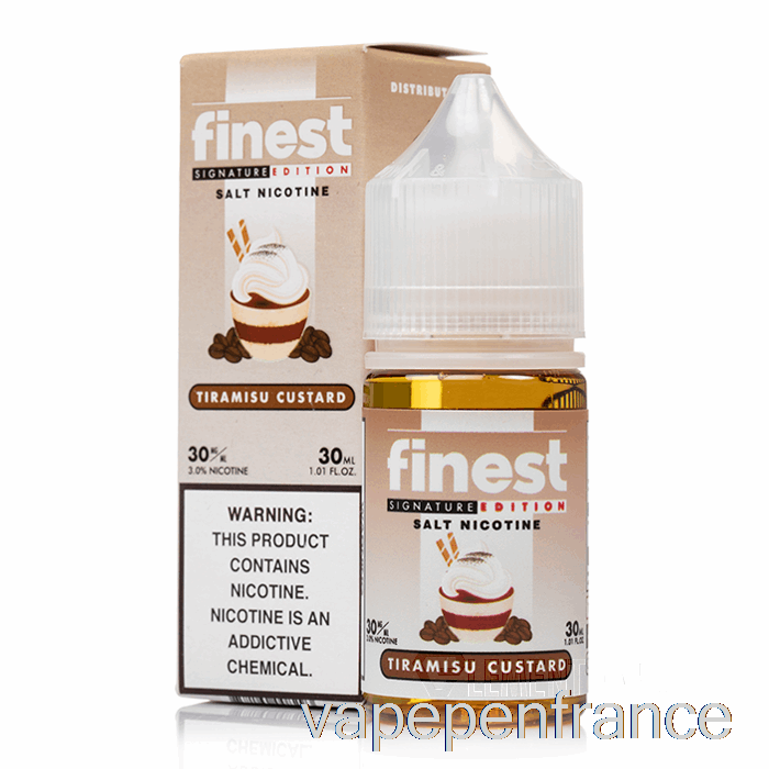 Crème Anglaise Tiramisu - La Meilleure édition Signature Sel Nic - 30 Ml 50 Mg Stylo Vape